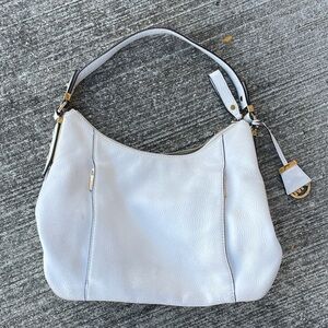 Michael Kors white "Bowery" purse shoulder bag